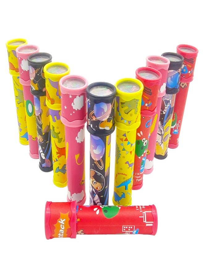 VGRASSP Colorful and Magical Rotating Classic Kaleidoscope Toy for Kids with Many Beautiful Patterns - Perfect Birthday Return Gift - Color and Design As Per Stock (Pack of 12) - Image 1